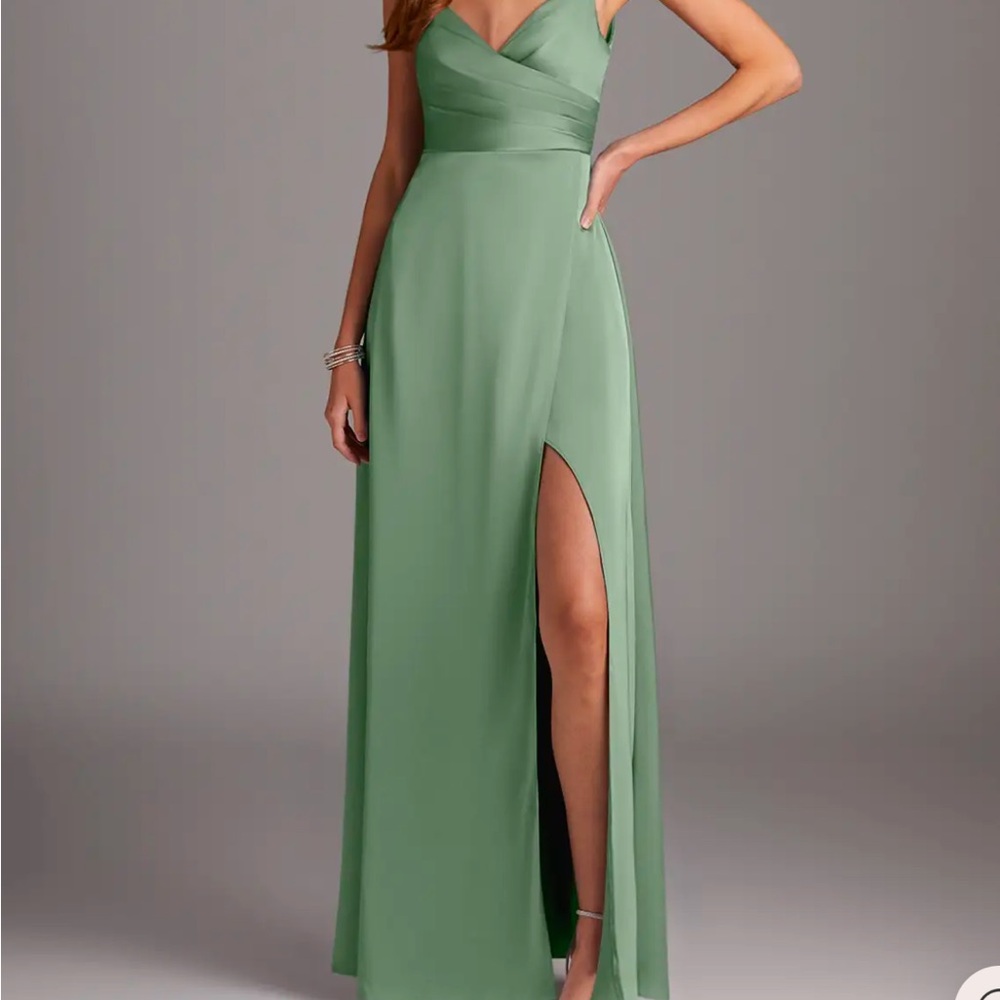 Azazie Calissa Stretch Satin Dress